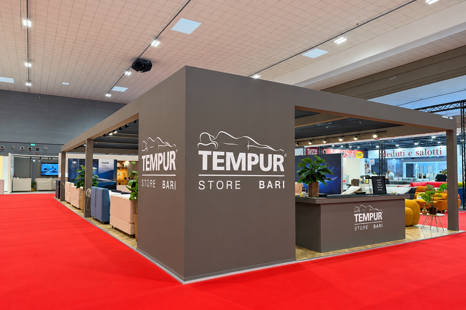 Stand Tempur Store Bari · Fiera del Levante 2026